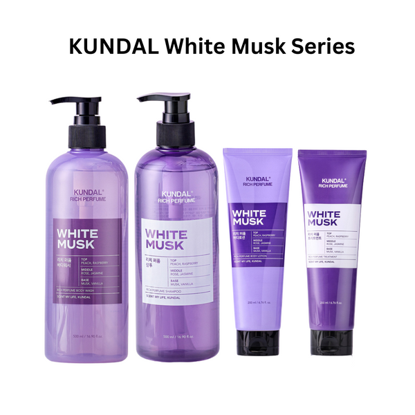 KUNDAL White Musk Series (Body Wash / Shampoo / Body Lotion / Hair Treatment)