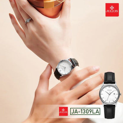 Julius JA-1309LA 韩国女士时尚手表（白色）
