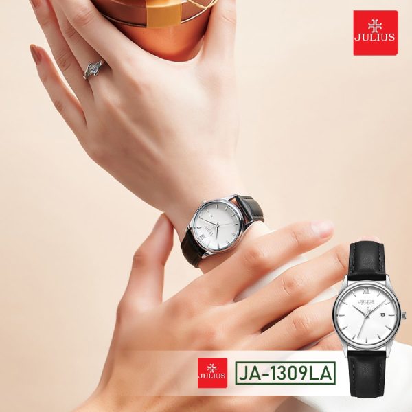 Julius JA-1309LA 韩国女士时尚手表（白色）