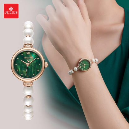 Julius JA-1346D 韩国女士时尚手表（绿色）