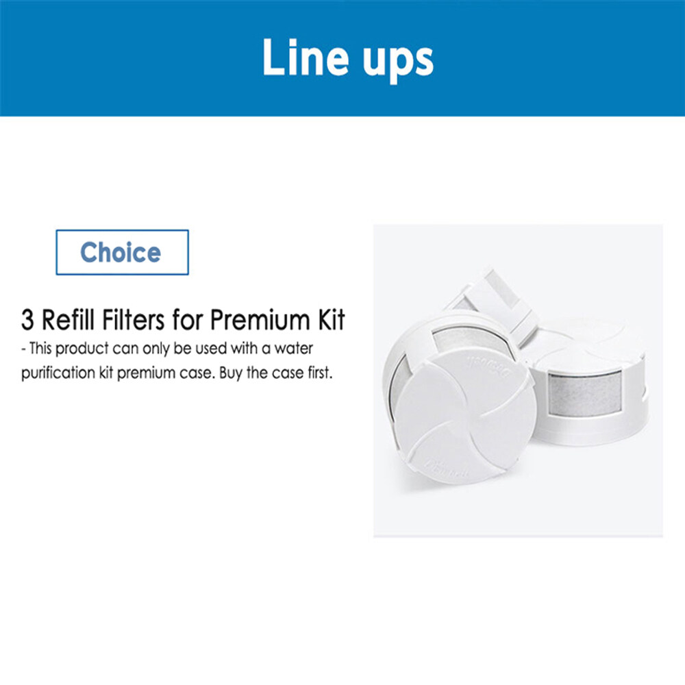[Dewbell] Water Purification Kit Refill Filter (Premium, Dia. 44mm) / WATER PURIFICATION KIT LINE UP / Product from Korea
