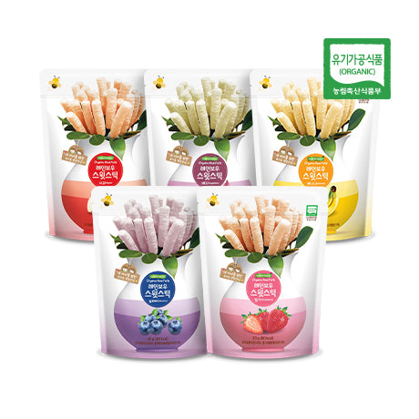 Taste the Rainbow: Organic Rice Puffs with Sweet and Colorful Sticks
