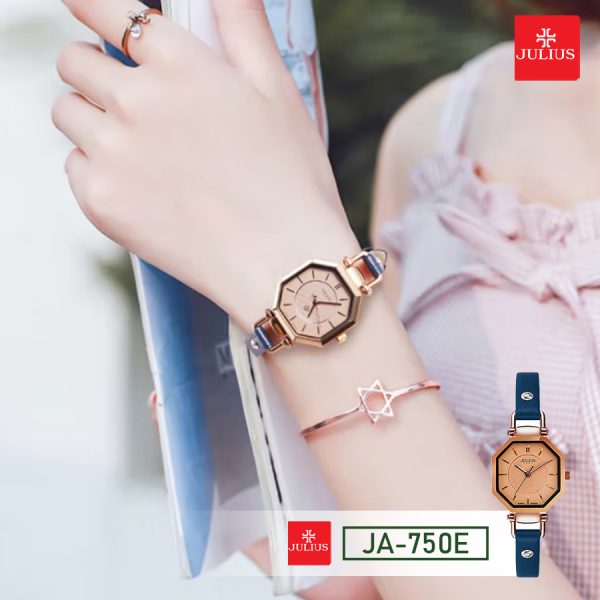 Julius JA-750E 韩国女士时尚手表（蓝色）