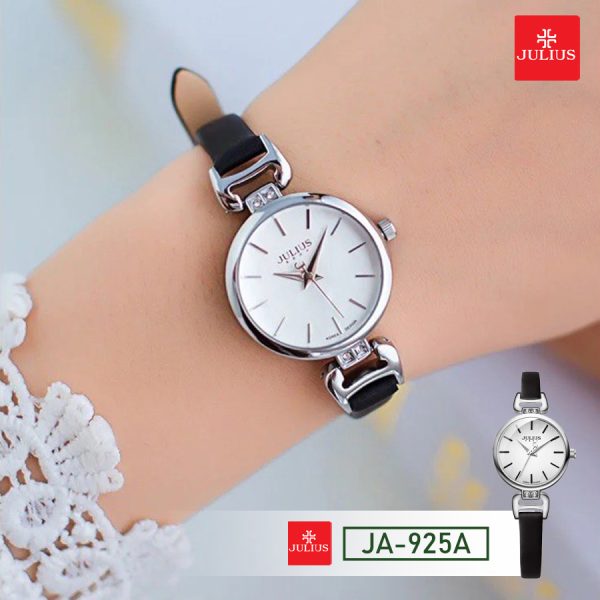 Julius JA-925A 韩国女士时尚手表（黑色）