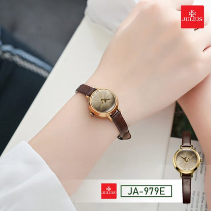 Jam Tangan Fesyen Wanita Korea Julius JA-979E (Coklat)