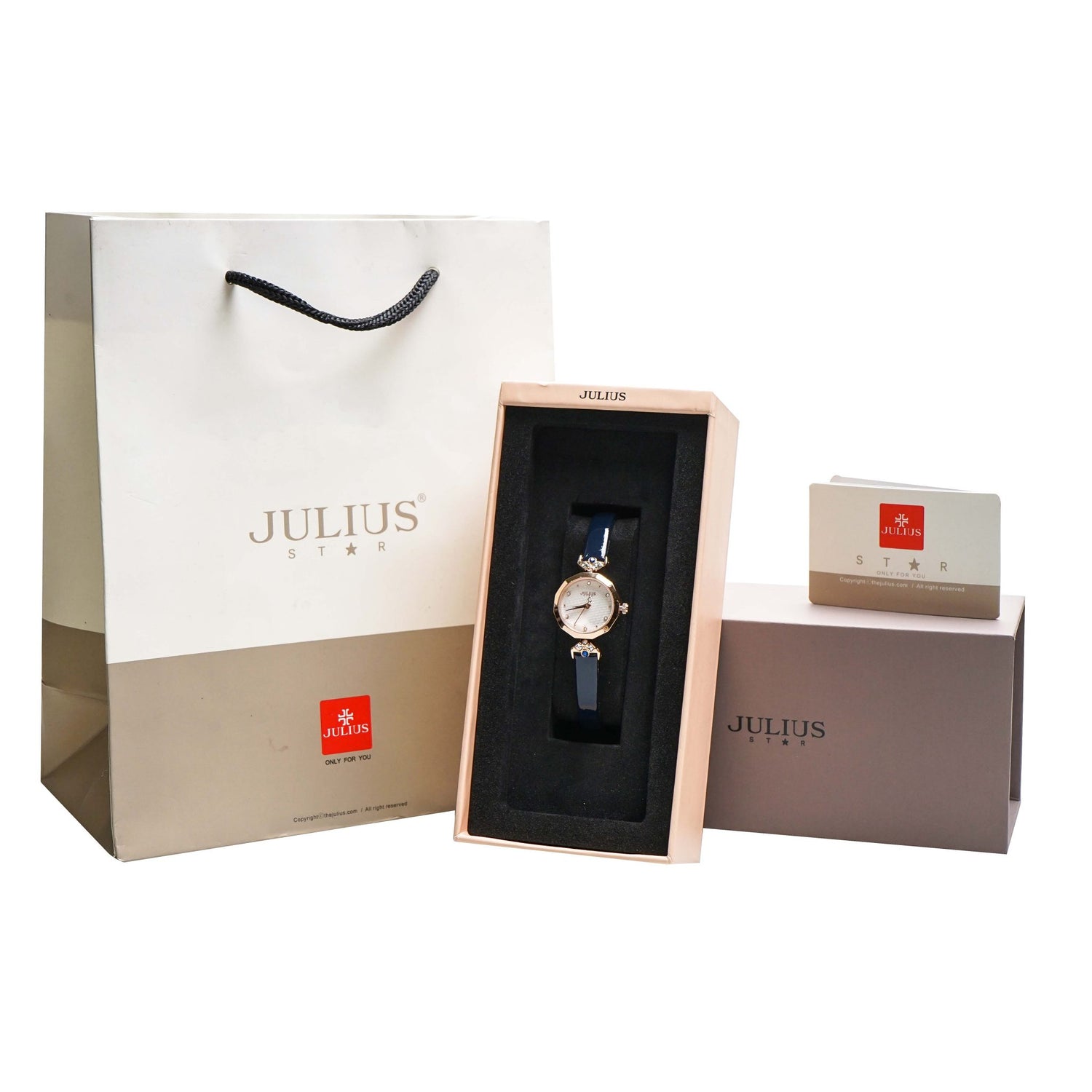 Julius Star JS-034B 韩国女士时尚手表（蓝色）