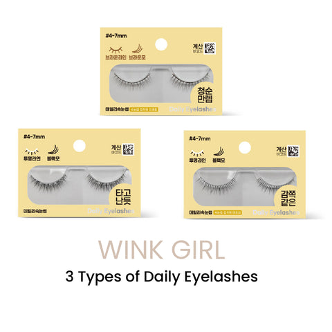 [Wink Girl] 3 Types of Daily Eyelashes