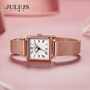 Julius Star JS-031D 韩国女士时尚手表（玫瑰金）