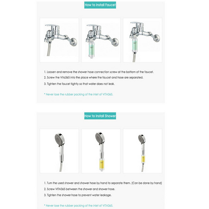 [waterQ] VITA365 Shower Filter / Chlorine Removal / Mega Hit in Korea