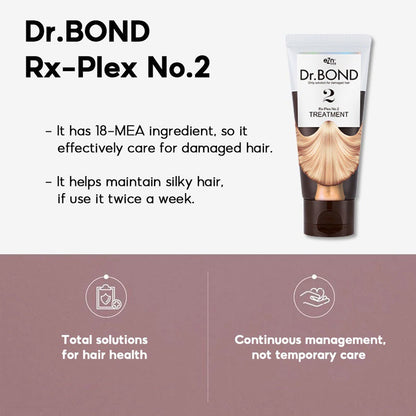 Penyelesaian rawatan BOND No.2 untuk rambut rosak (250ml) Dr.